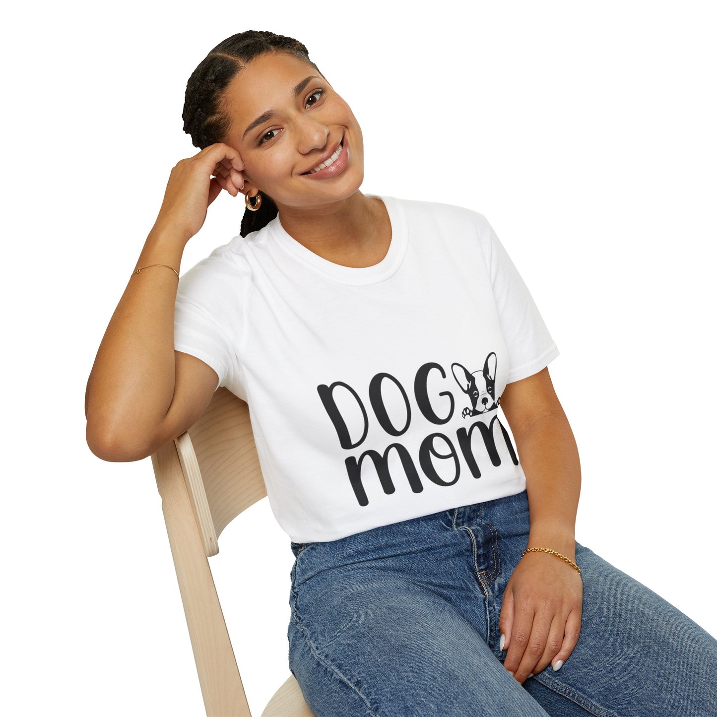 Dog Mom Unisex Softstyle T-Shirt, Pet Lover Gift, Dog Owner Tee, Animal Lover Apparel, Funny Dog Mom Shirt, Casual Wear