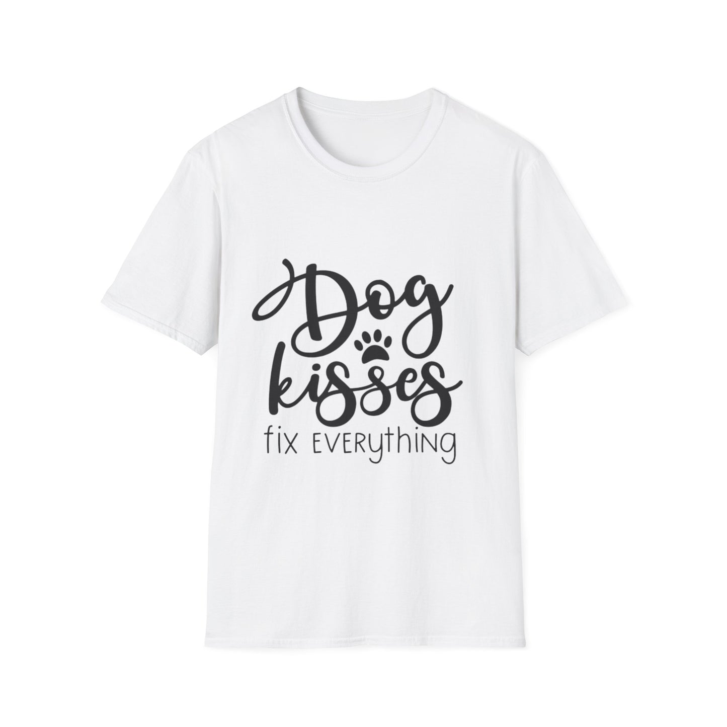 Dog Kisses Fix Everything Unisex Softstyle T-Shirt