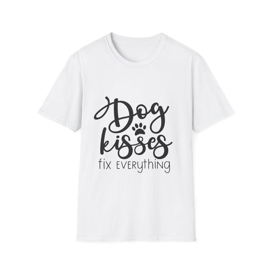 Dog Kisses Fix Everything Unisex Softstyle T-Shirt