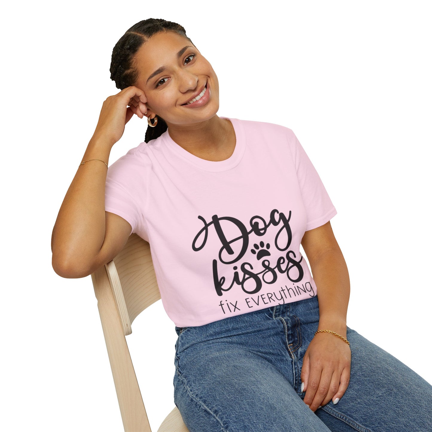 Dog Kisses Fix Everything Unisex Softstyle T-Shirt