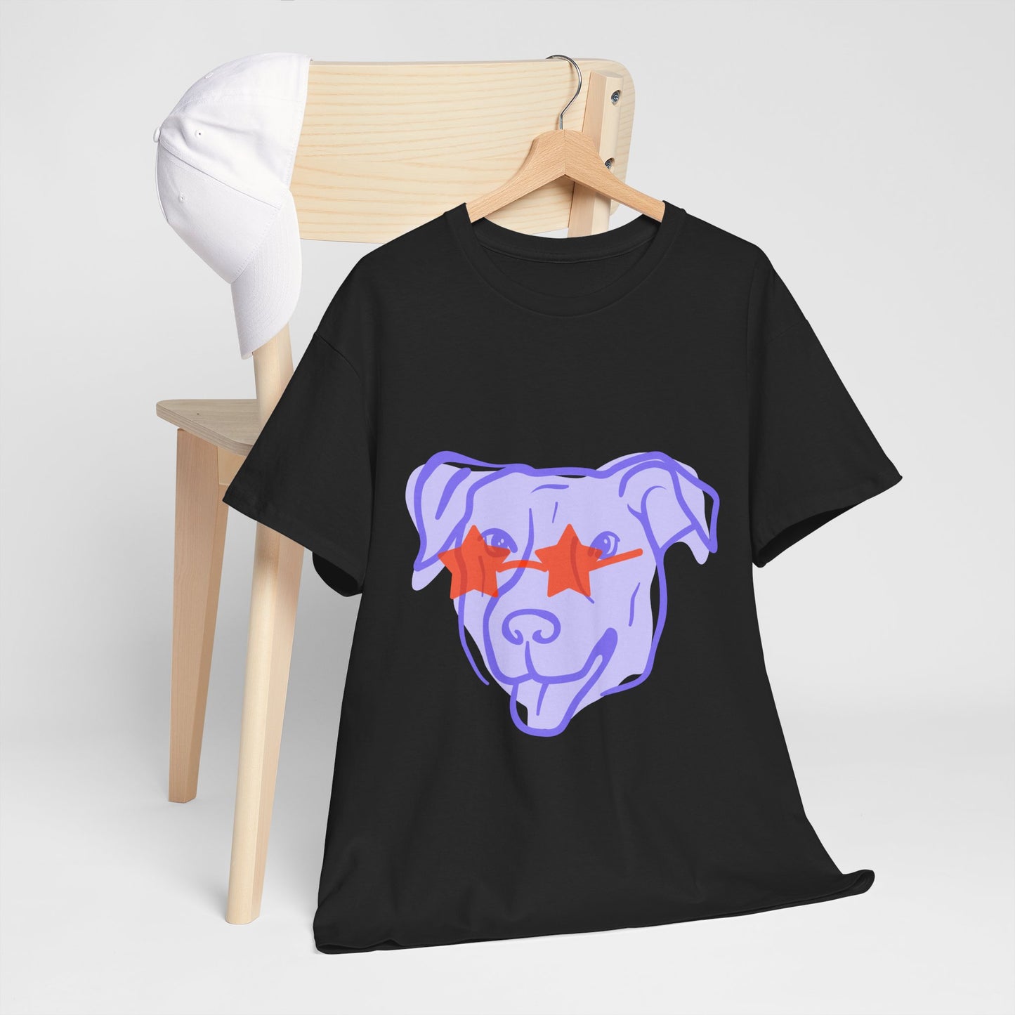 Cool Dog Graphic Heavy Cotton Tee - Unisex Pet Lover Shirt