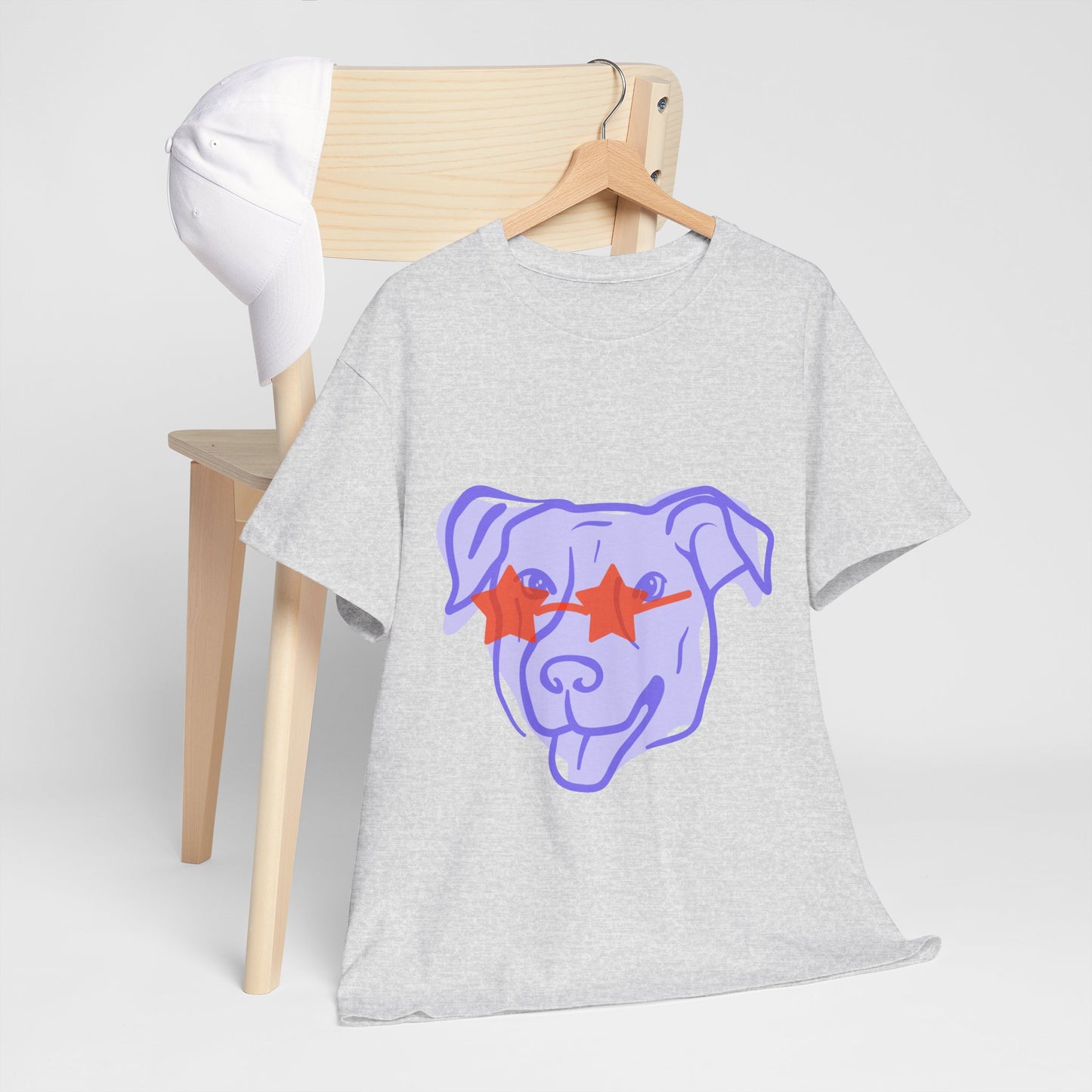 Cool Dog Graphic Heavy Cotton Tee - Unisex Pet Lover Shirt