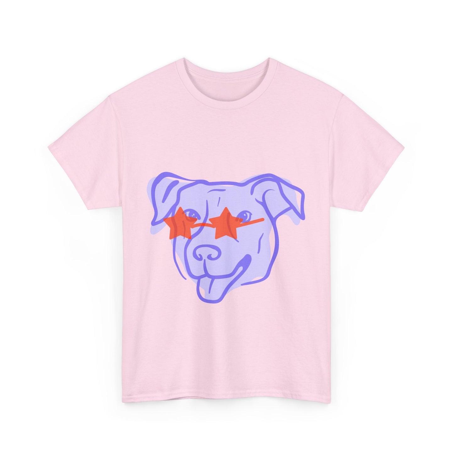 Cool Dog Graphic Heavy Cotton Tee - Unisex Pet Lover Shirt