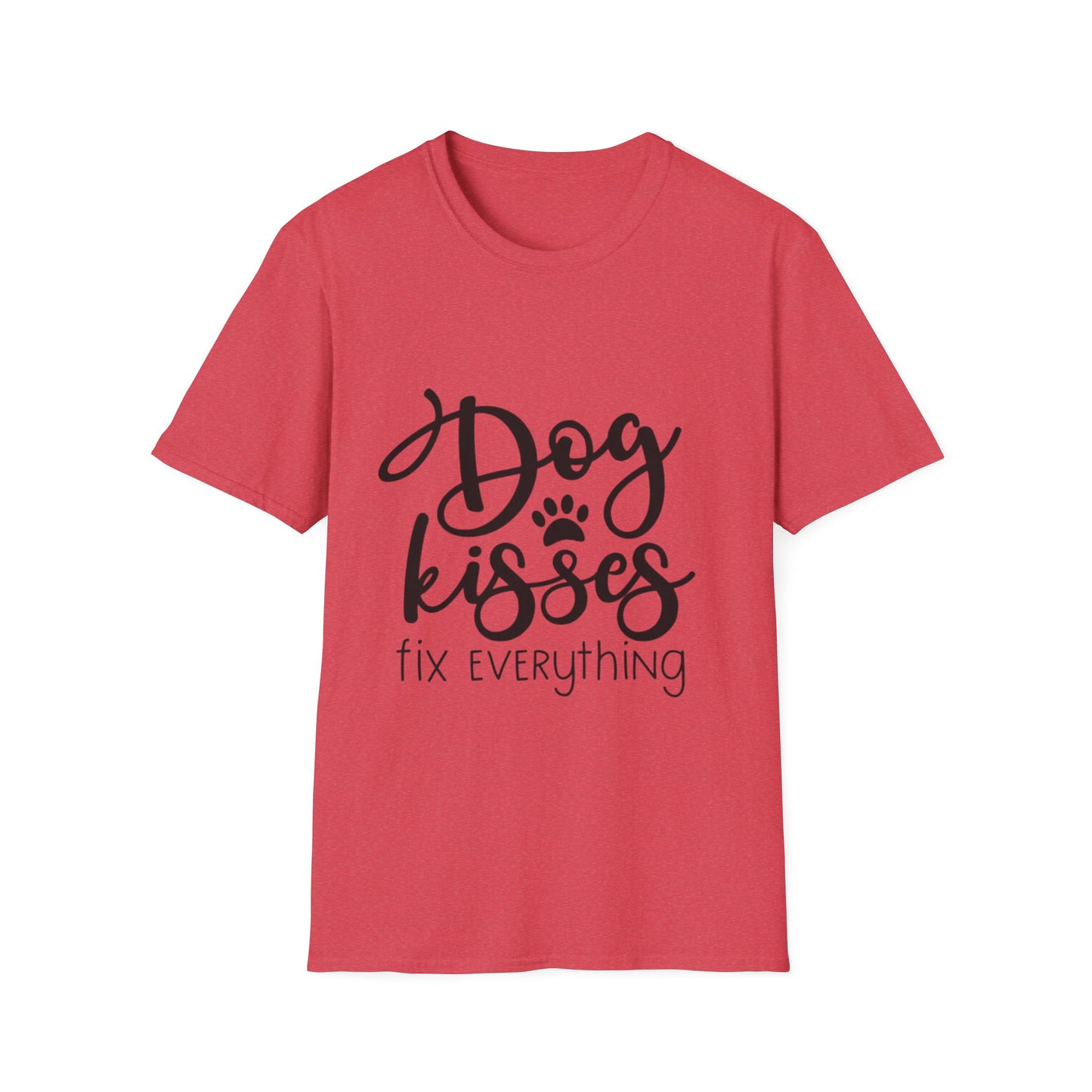 Dog Kisses Fix Everything Unisex Softstyle T-Shirt