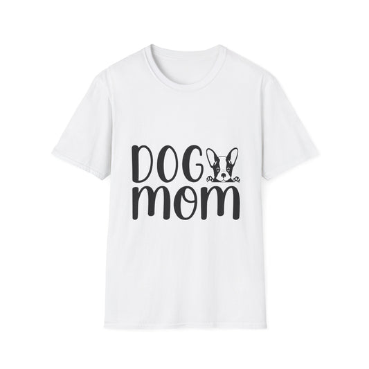 Dog Mom Unisex Softstyle T-Shirt, Pet Lover Gift, Dog Owner Tee, Animal Lover Apparel, Funny Dog Mom Shirt, Casual Wear