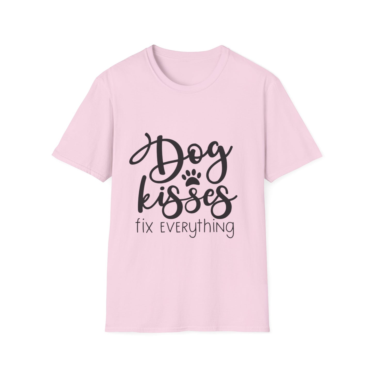 Dog Kisses Fix Everything Unisex Softstyle T-Shirt