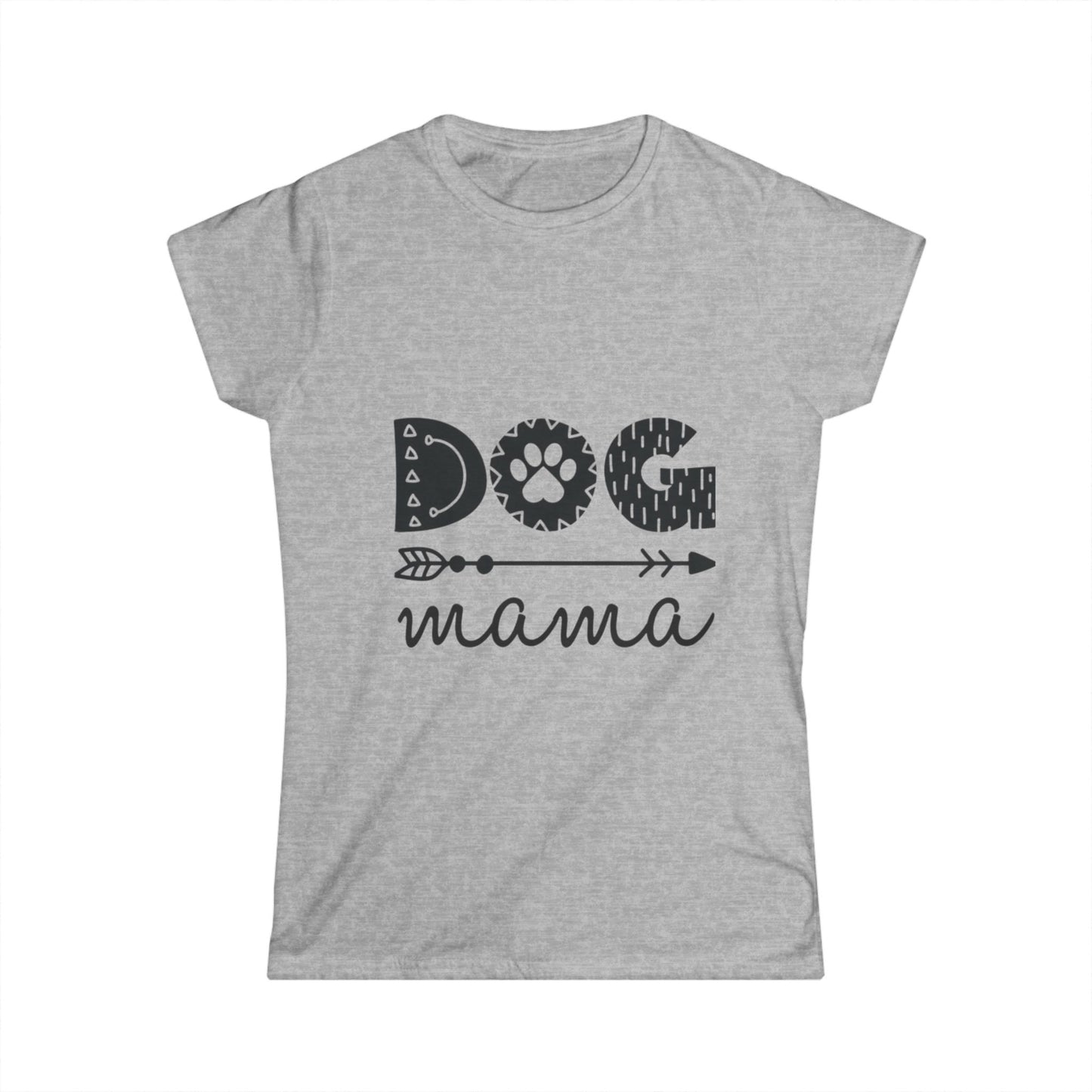 Dog Mama Women's Softstyle Tee - Cute Pet Lover Shirt