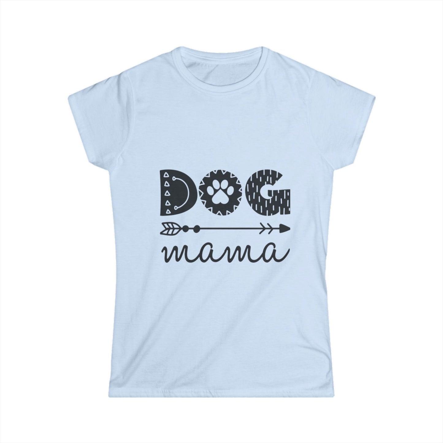Dog Mama Women's Softstyle Tee - Cute Pet Lover Shirt