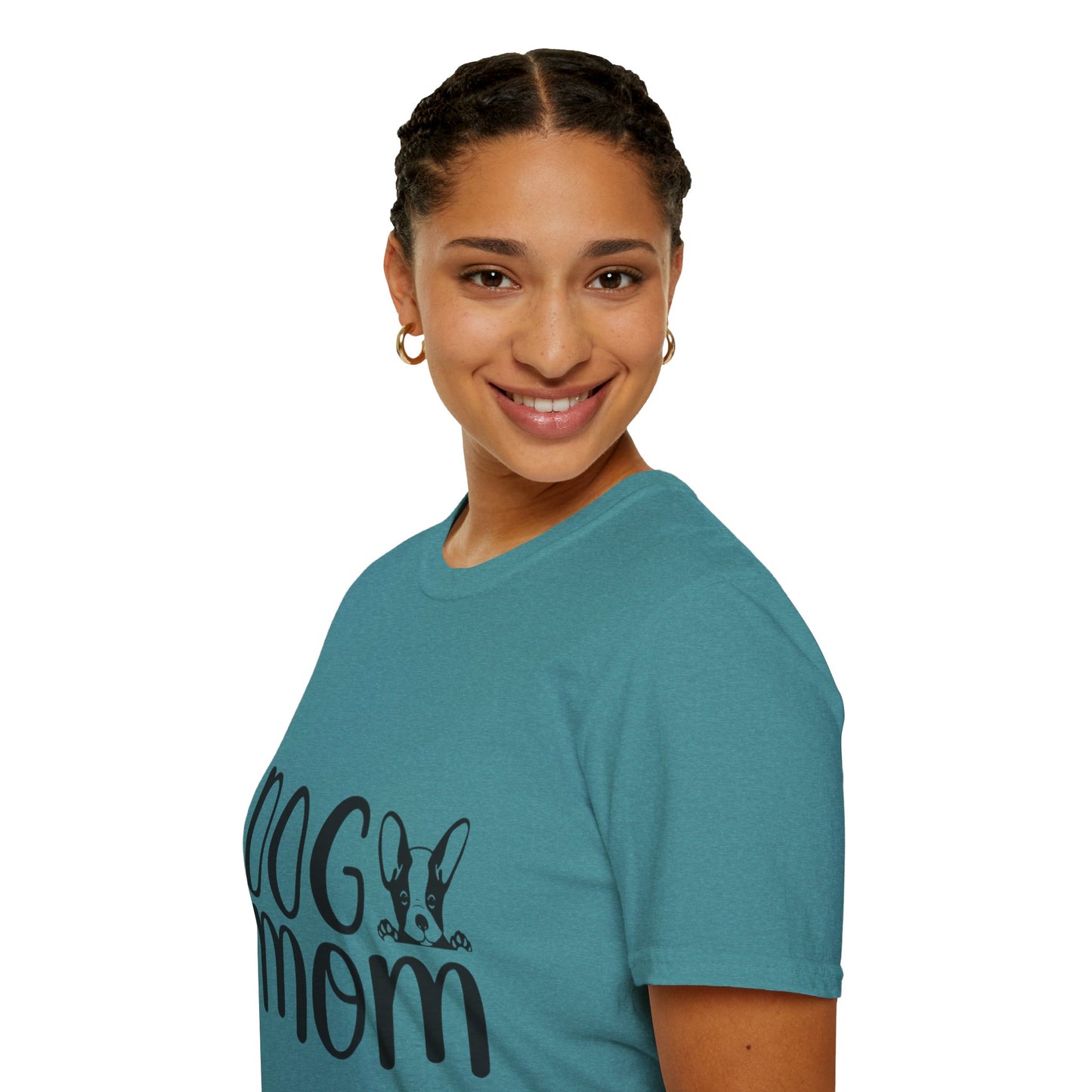 Dog Mom Unisex Softstyle T-Shirt, Pet Lover Gift, Dog Owner Tee, Animal Lover Apparel, Funny Dog Mom Shirt, Casual Wear