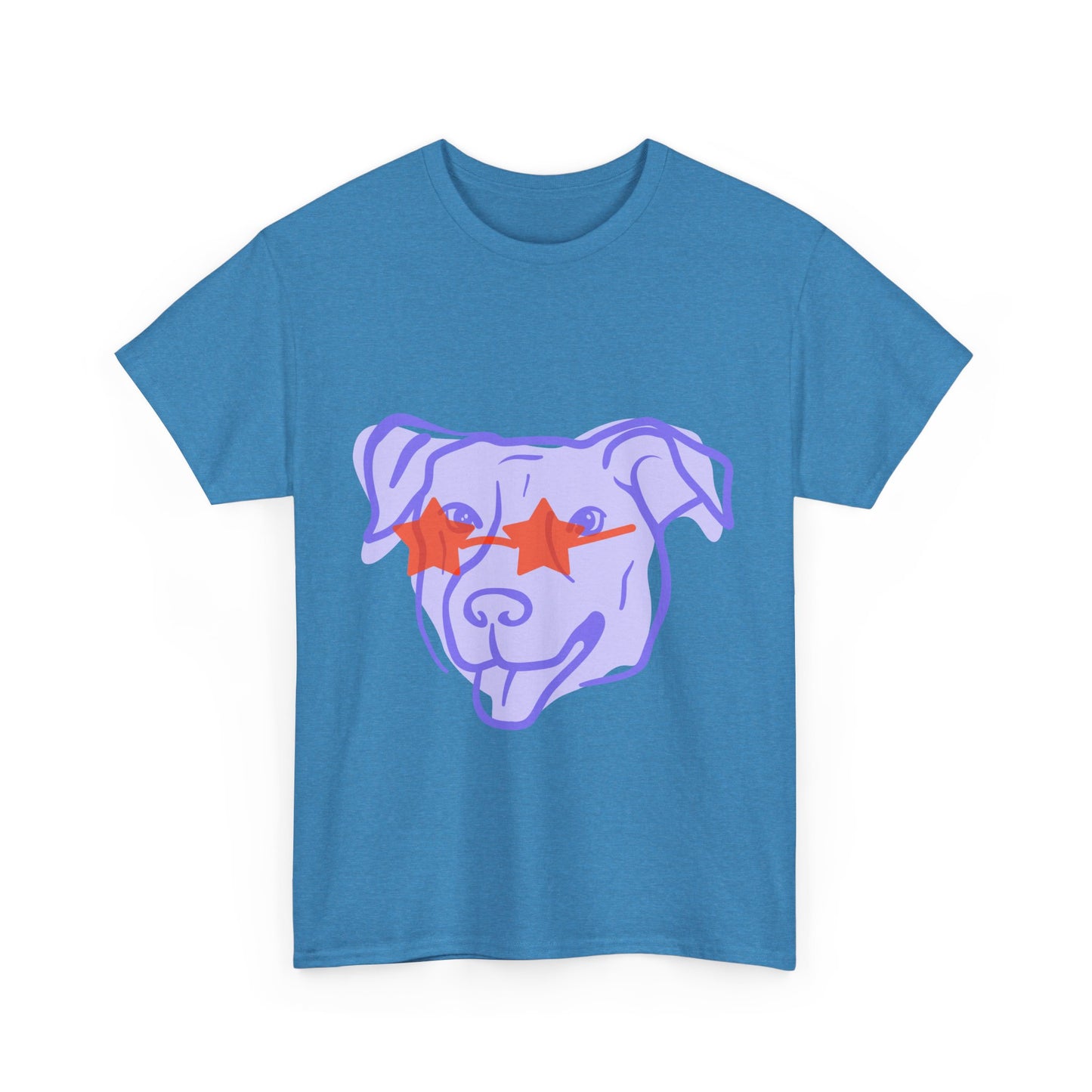 Cool Dog Graphic Heavy Cotton Tee - Unisex Pet Lover Shirt