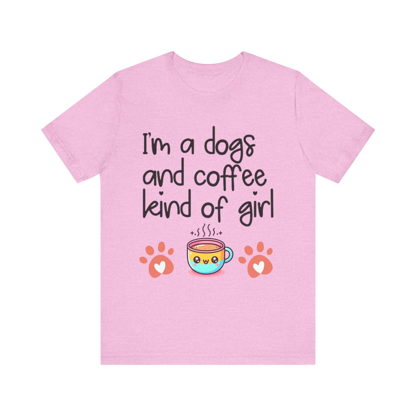 Dog and Coffee Lover Tee, Unisex Shirt for Pet Owners, Cute Casual Wear, Gift for Dog Moms, Coffee Enthusiasts, Animal Lovers