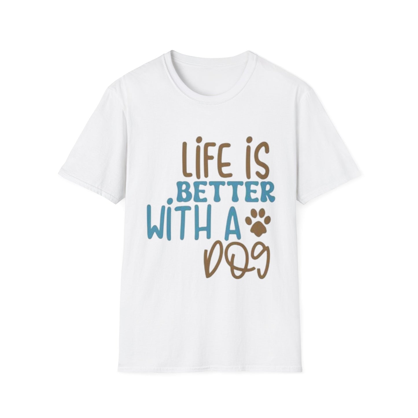 Life is Better with a Dog Unisex Softstyle T-Shirt