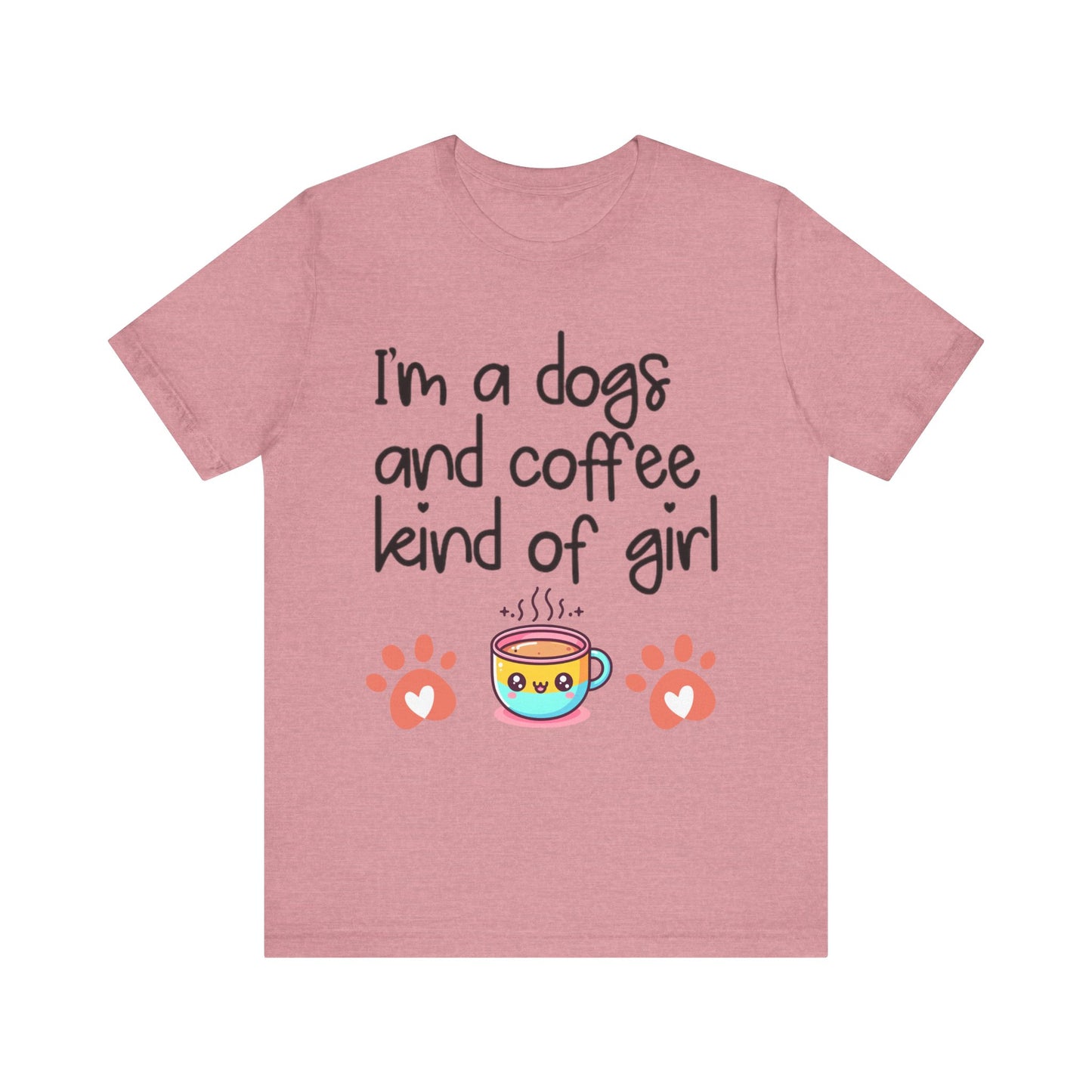 Dog and Coffee Lover Tee, Unisex Shirt for Pet Owners, Cute Casual Wear, Gift for Dog Moms, Coffee Enthusiasts, Animal Lovers