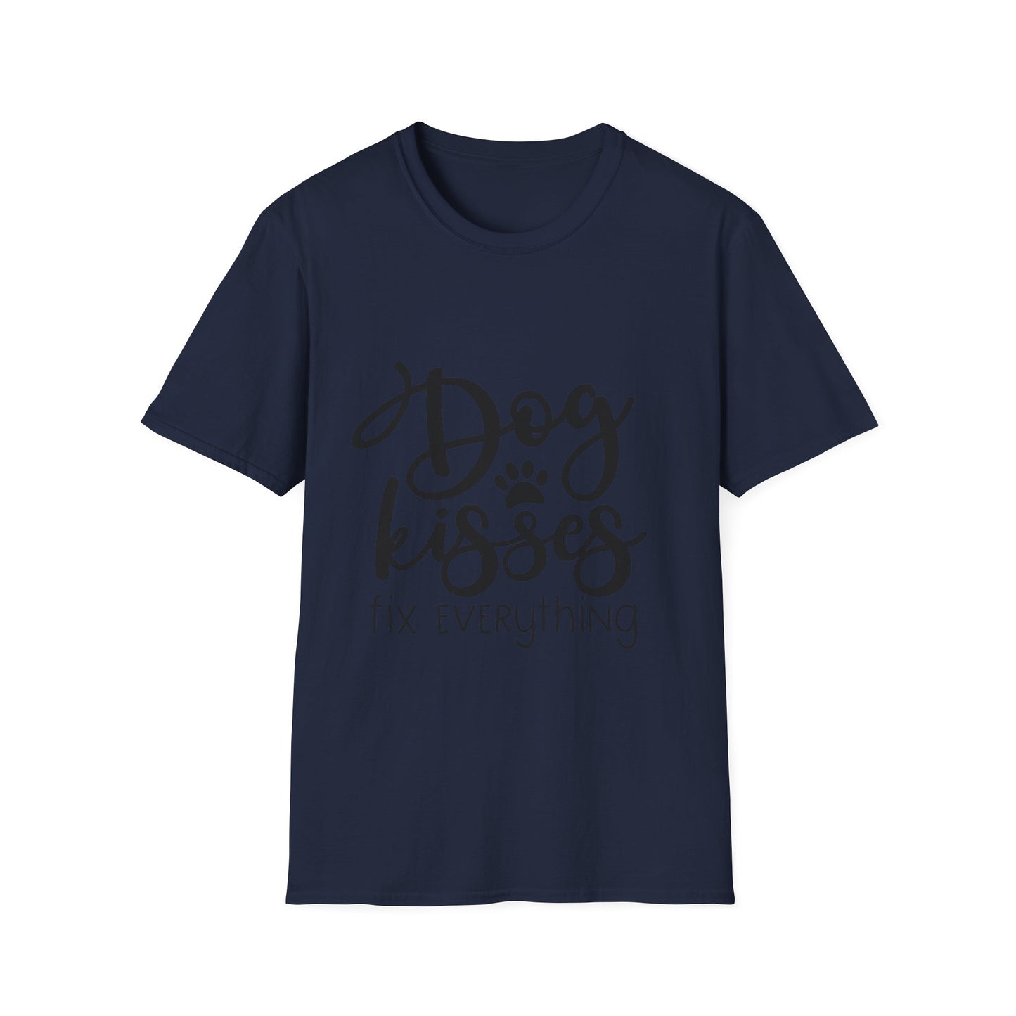 Dog Kisses Fix Everything Unisex Softstyle T-Shirt