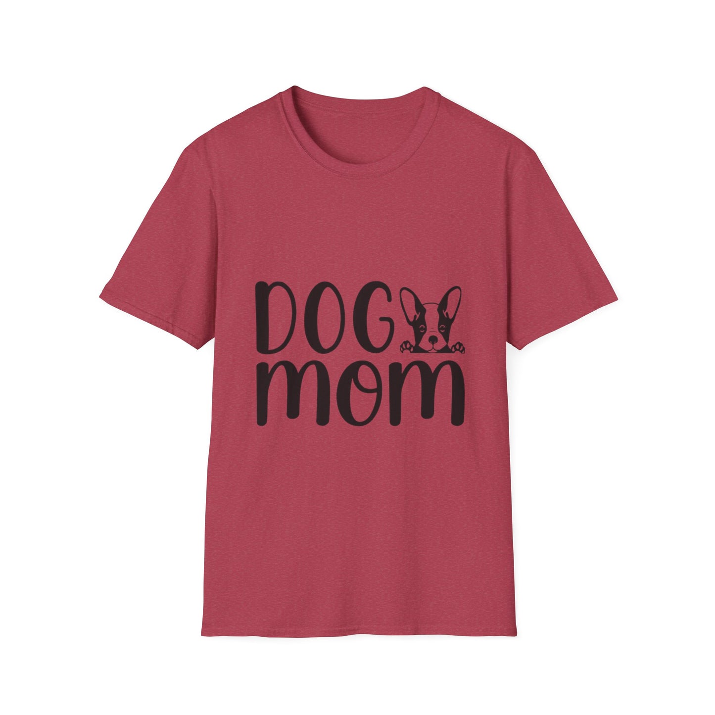 Dog Mom Unisex Softstyle T-Shirt, Pet Lover Gift, Dog Owner Tee, Animal Lover Apparel, Funny Dog Mom Shirt, Casual Wear