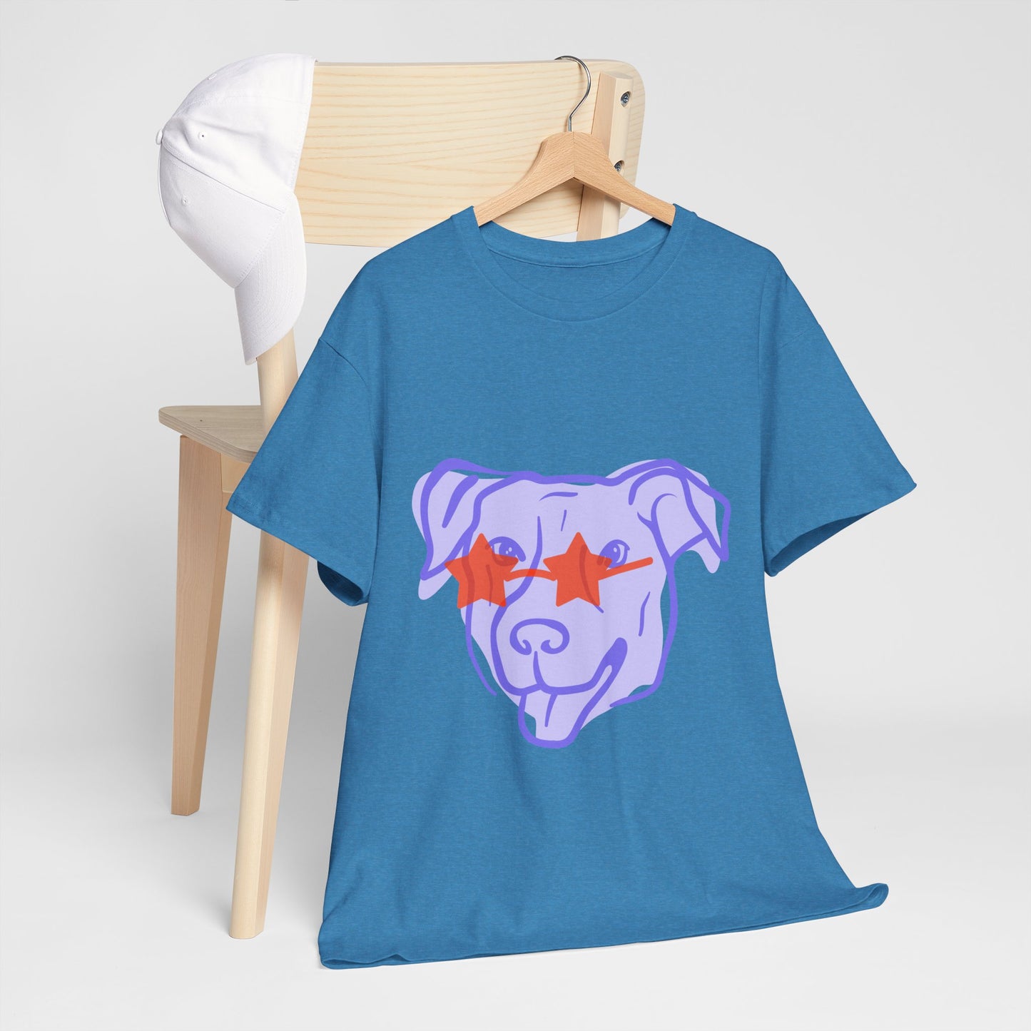Cool Dog Graphic Heavy Cotton Tee - Unisex Pet Lover Shirt