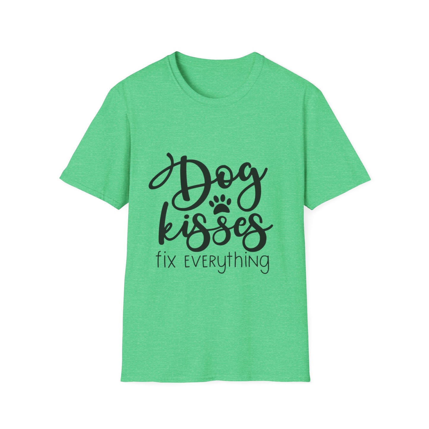 Dog Kisses Fix Everything Unisex Softstyle T-Shirt