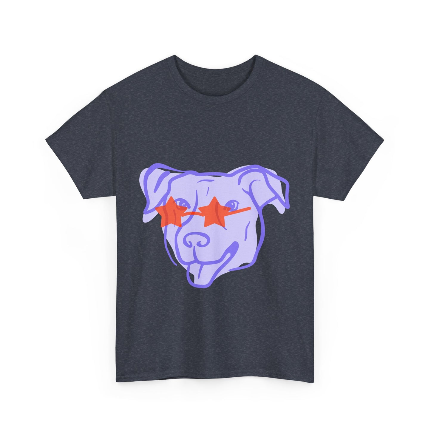 Cool Dog Graphic Heavy Cotton Tee - Unisex Pet Lover Shirt