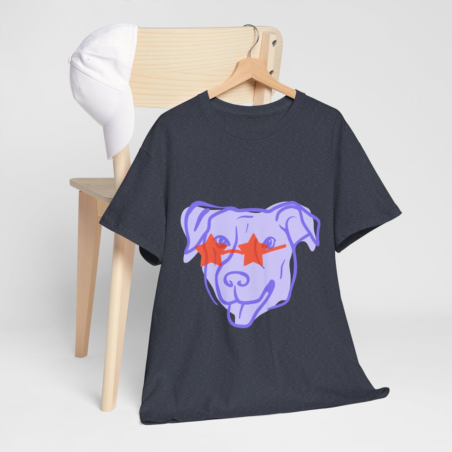 Cool Dog Graphic Heavy Cotton Tee - Unisex Pet Lover Shirt