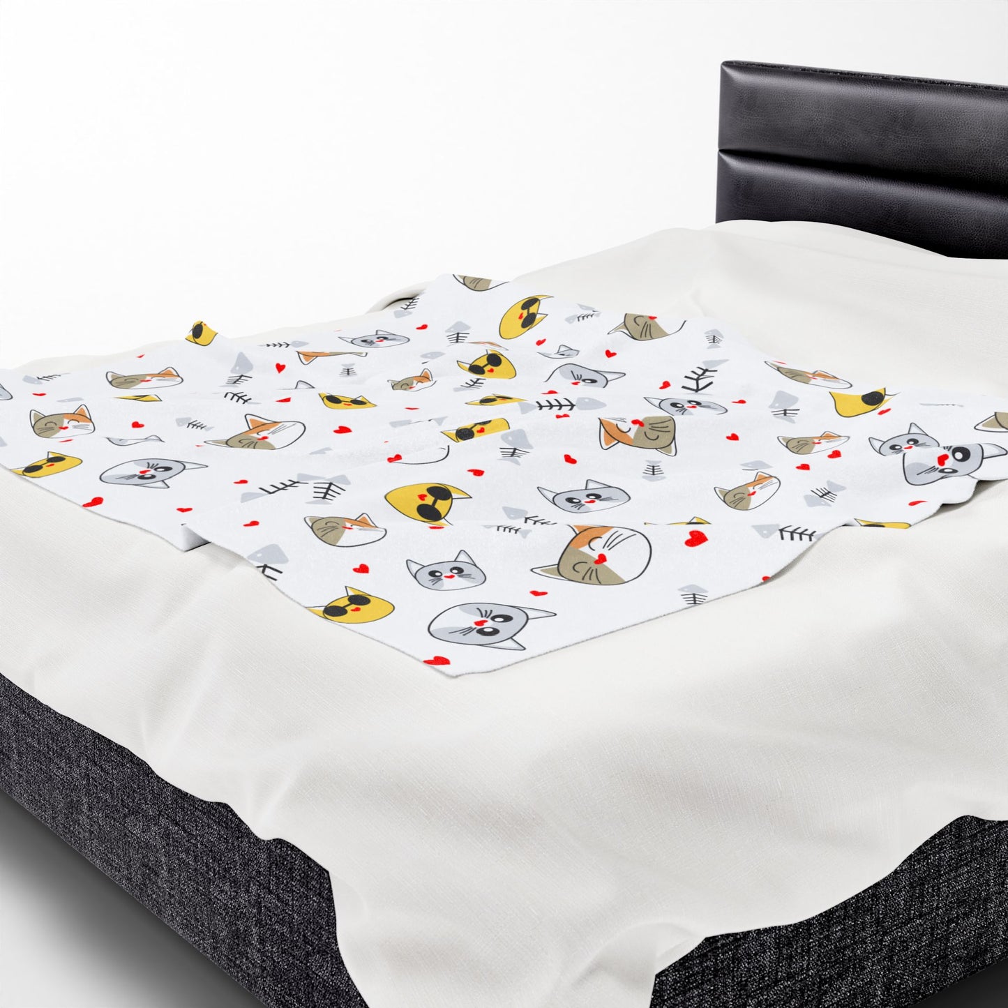 Cozy Cat-Themed Velveteen Plush Blanket for Cat Lovers