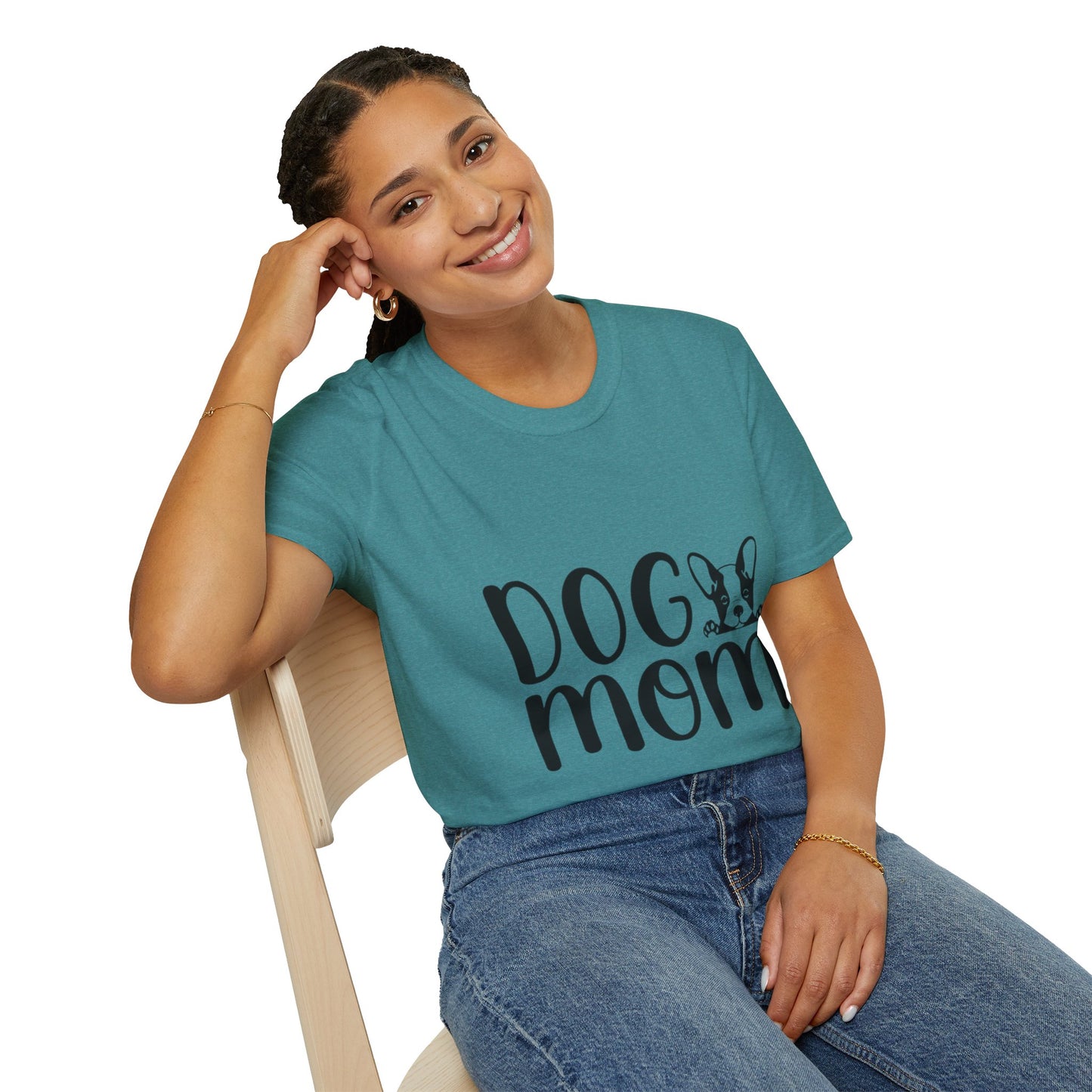 Dog Mom Unisex Softstyle T-Shirt, Pet Lover Gift, Dog Owner Tee, Animal Lover Apparel, Funny Dog Mom Shirt, Casual Wear