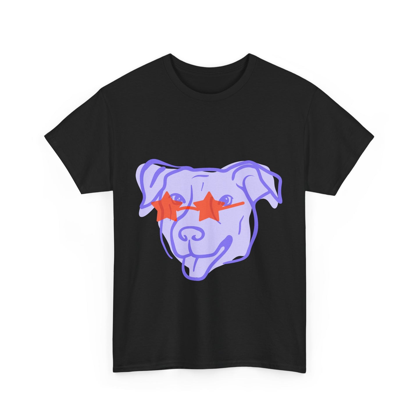Cool Dog Graphic Heavy Cotton Tee - Unisex Pet Lover Shirt