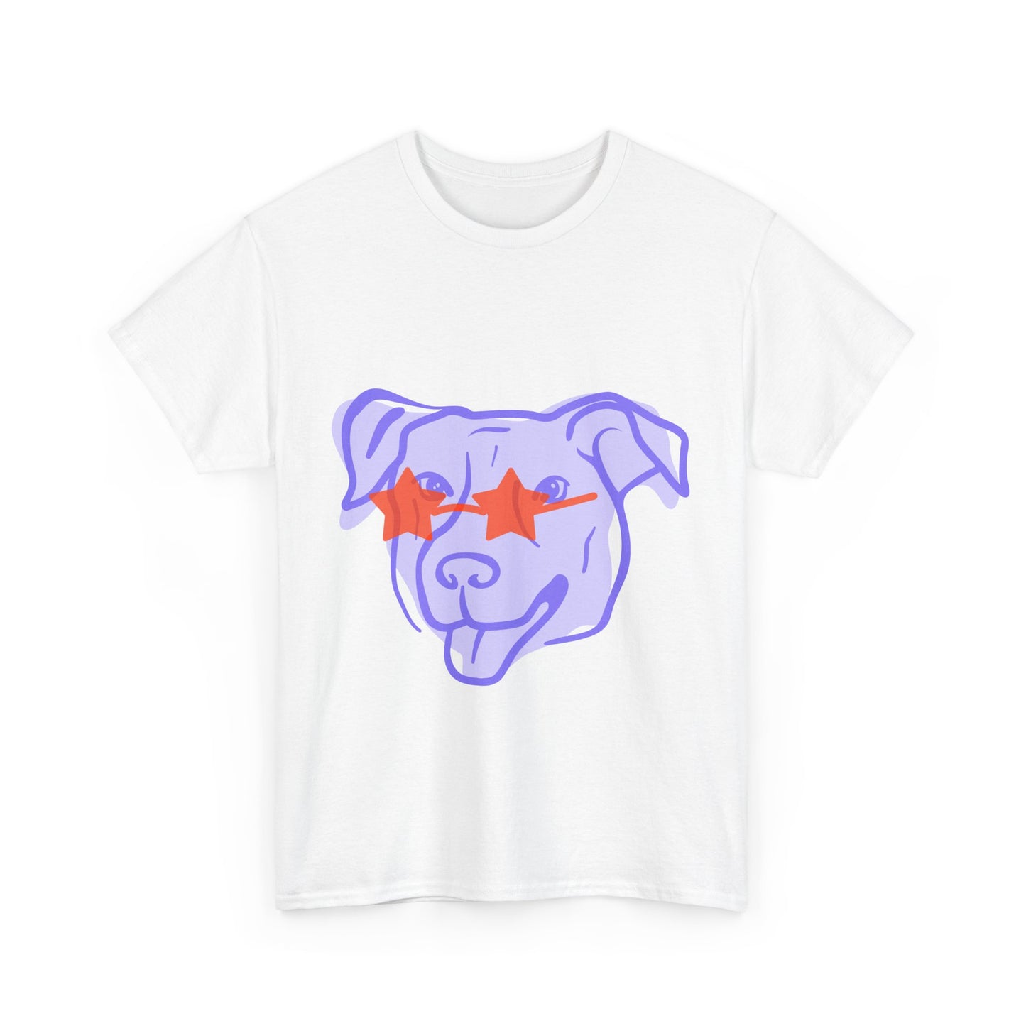 Cool Dog Graphic Heavy Cotton Tee - Unisex Pet Lover Shirt