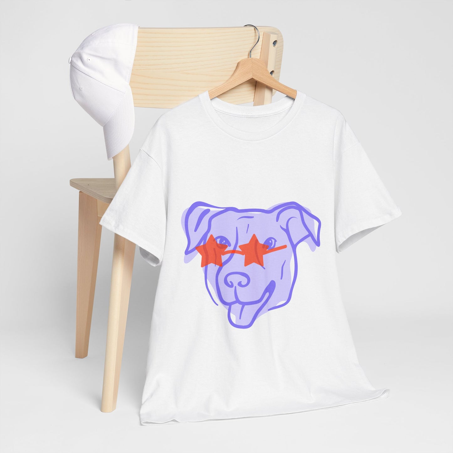 Cool Dog Graphic Heavy Cotton Tee - Unisex Pet Lover Shirt
