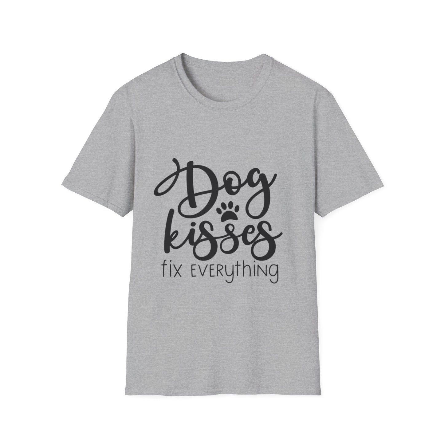Dog Kisses Fix Everything Unisex Softstyle T-Shirt