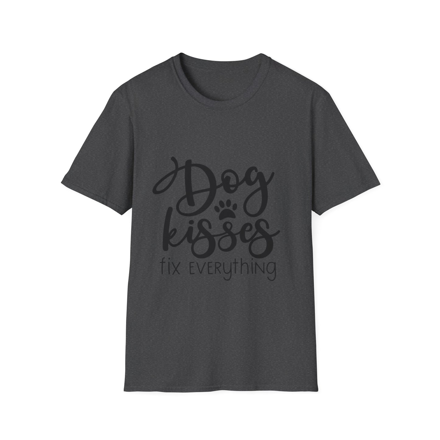 Dog Kisses Fix Everything Unisex Softstyle T-Shirt
