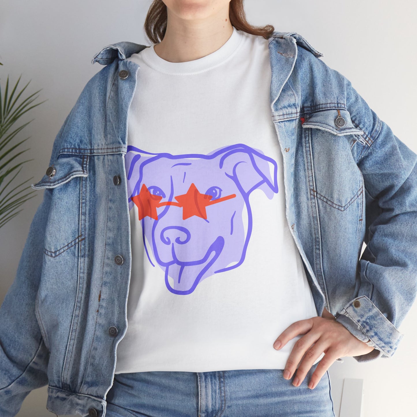 Cool Dog Graphic Heavy Cotton Tee - Unisex Pet Lover Shirt
