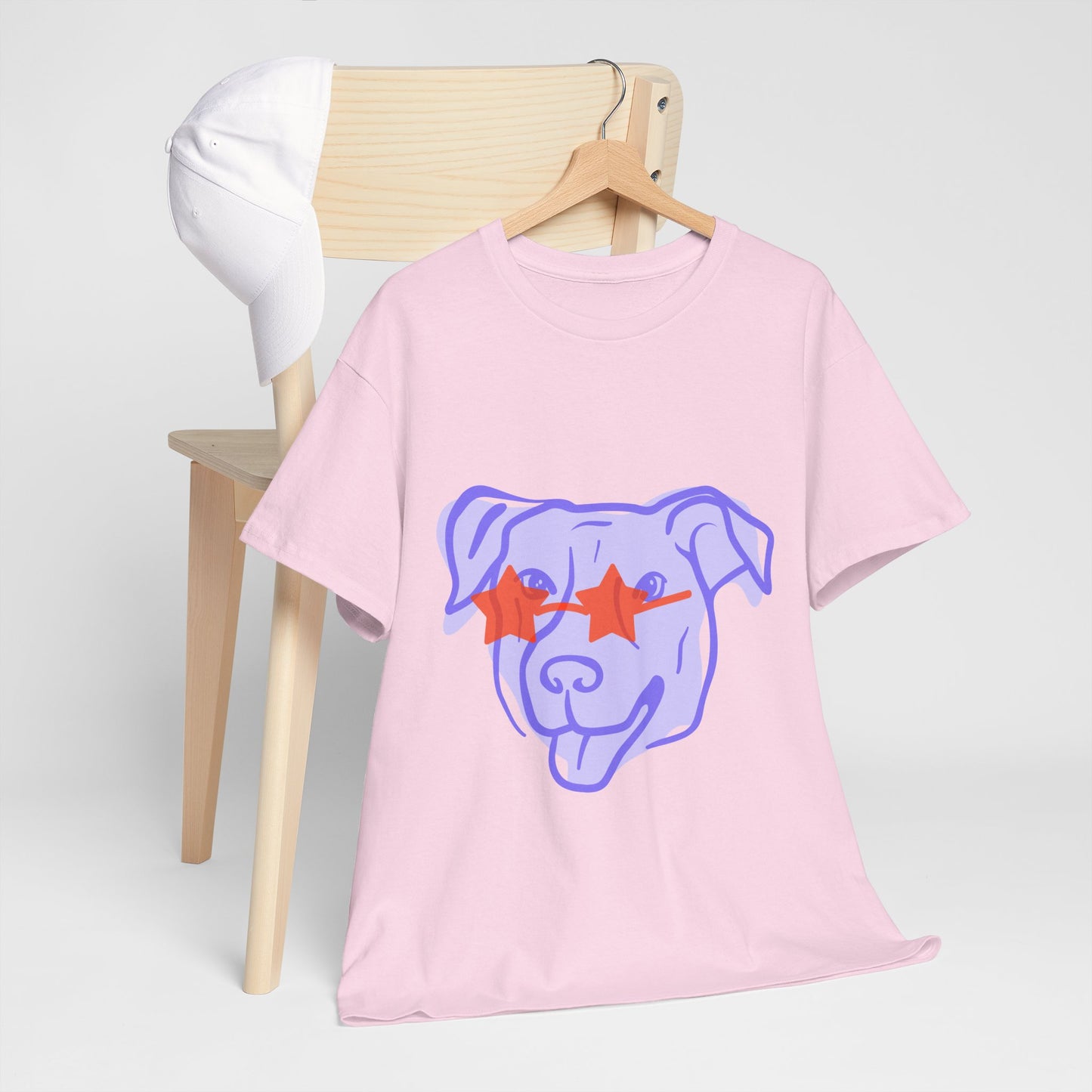 Cool Dog Graphic Heavy Cotton Tee - Unisex Pet Lover Shirt