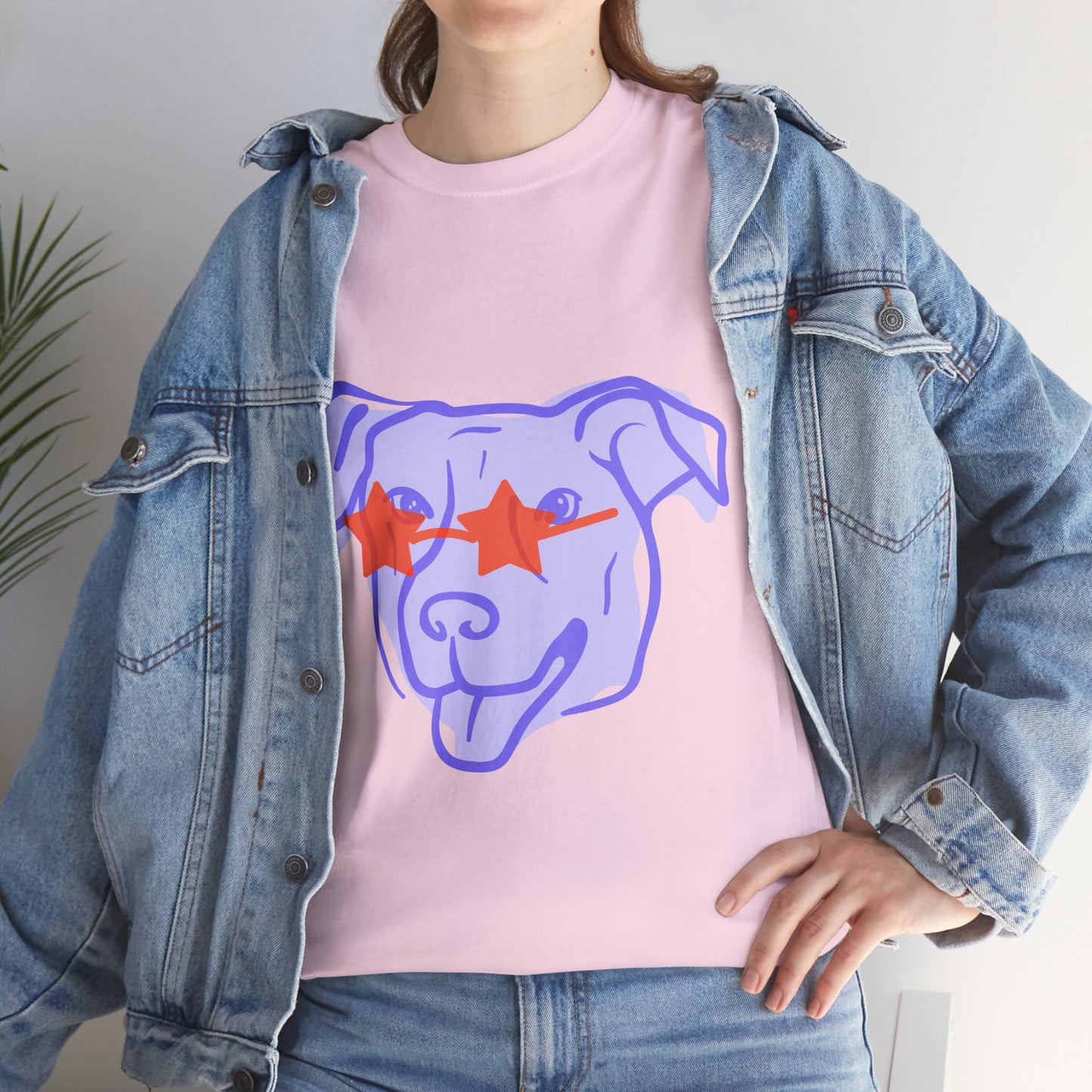 Cool Dog Graphic Heavy Cotton Tee - Unisex Pet Lover Shirt