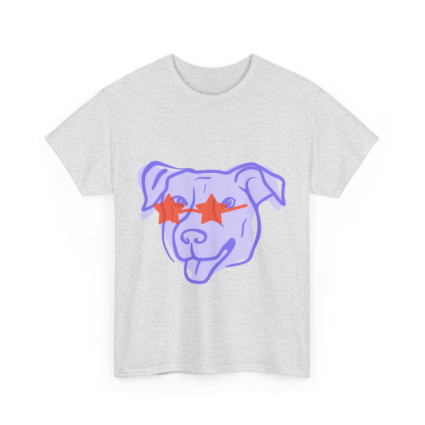 Cool Dog Graphic Heavy Cotton Tee - Unisex Pet Lover Shirt