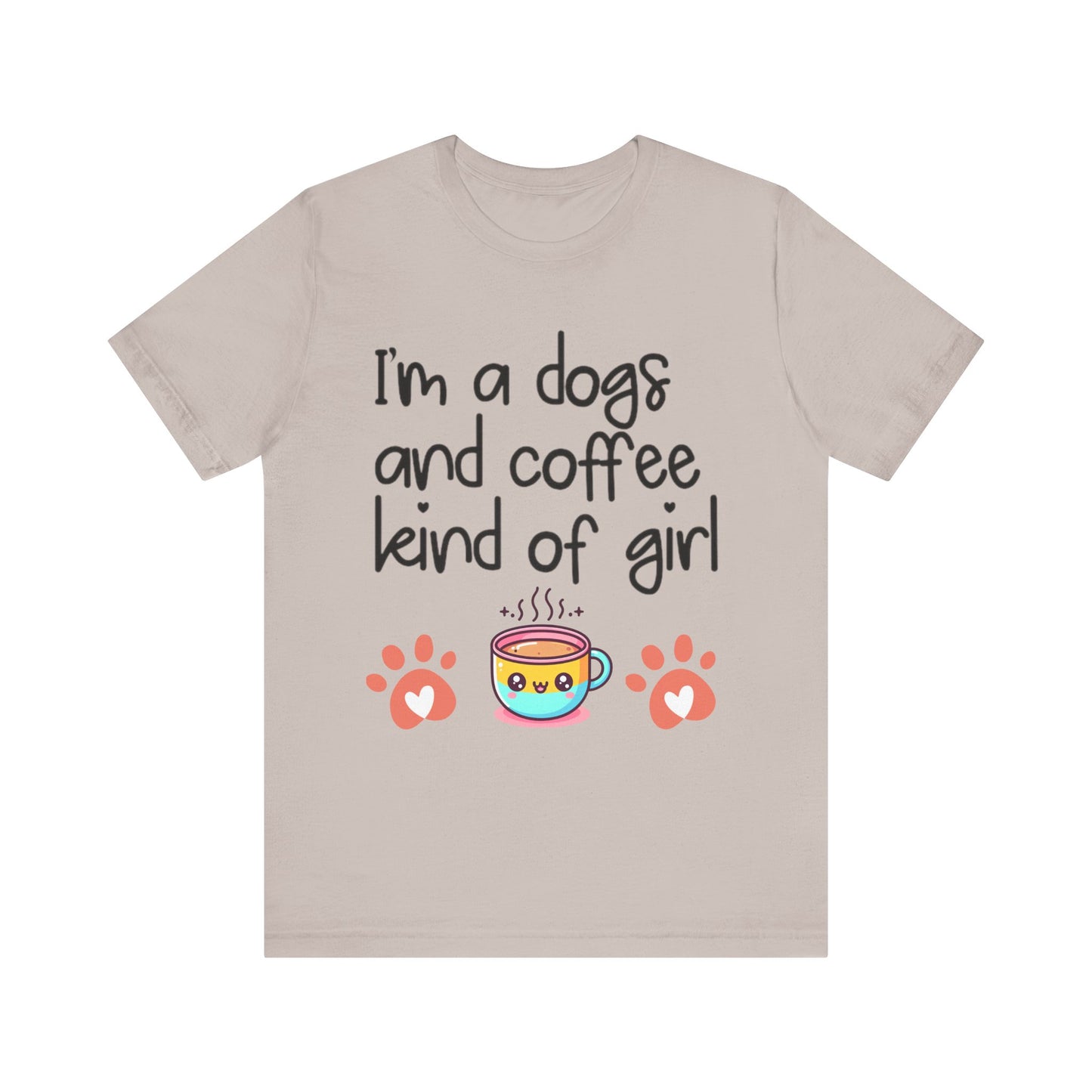 Dog and Coffee Lover Tee, Unisex Shirt for Pet Owners, Cute Casual Wear, Gift for Dog Moms, Coffee Enthusiasts, Animal Lovers
